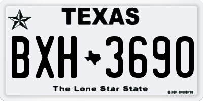 TX license plate BXH3690