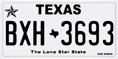 TX license plate BXH3693