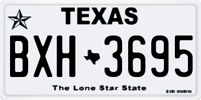 TX license plate BXH3695