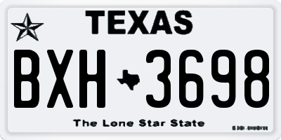 TX license plate BXH3698