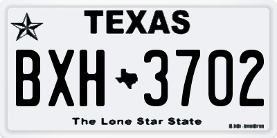 TX license plate BXH3702