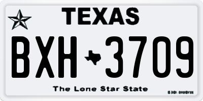 TX license plate BXH3709