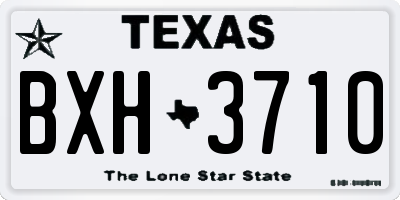 TX license plate BXH3710