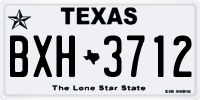 TX license plate BXH3712