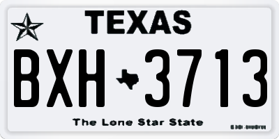 TX license plate BXH3713