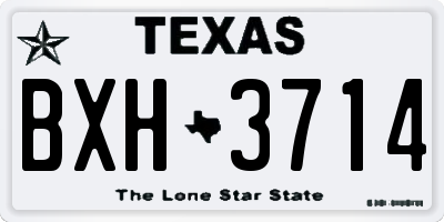 TX license plate BXH3714