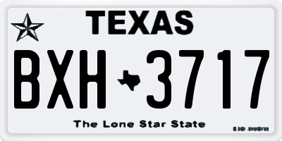 TX license plate BXH3717