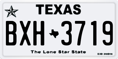 TX license plate BXH3719