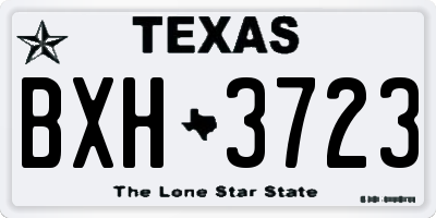 TX license plate BXH3723