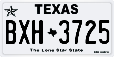 TX license plate BXH3725