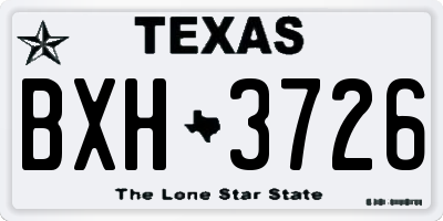 TX license plate BXH3726
