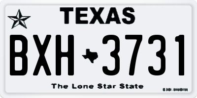 TX license plate BXH3731