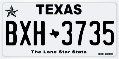 TX license plate BXH3735