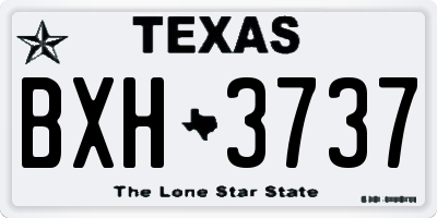 TX license plate BXH3737