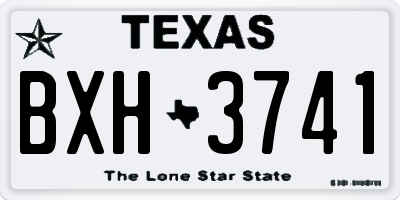 TX license plate BXH3741