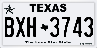 TX license plate BXH3743