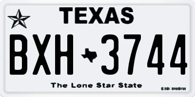 TX license plate BXH3744