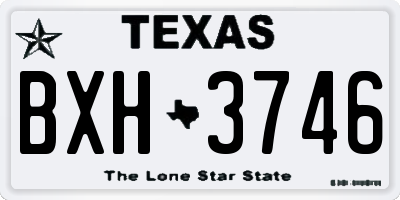 TX license plate BXH3746