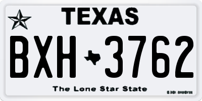 TX license plate BXH3762