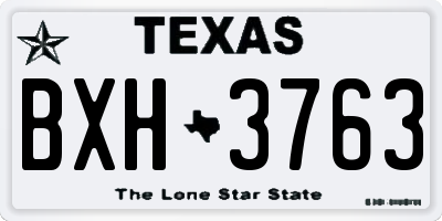 TX license plate BXH3763