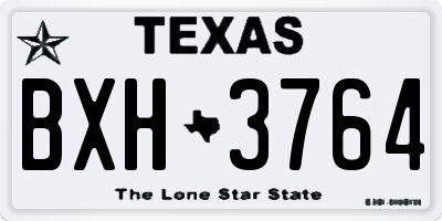 TX license plate BXH3764