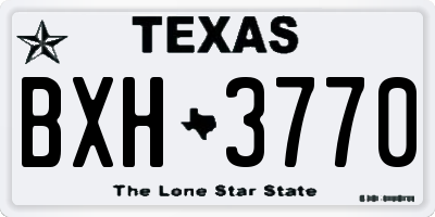 TX license plate BXH3770