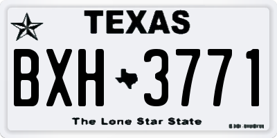 TX license plate BXH3771