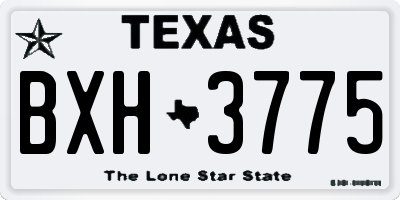 TX license plate BXH3775