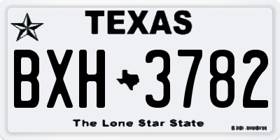 TX license plate BXH3782
