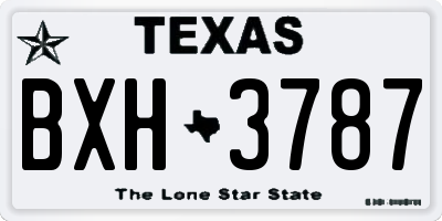 TX license plate BXH3787