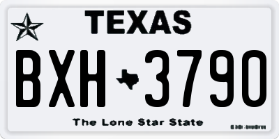 TX license plate BXH3790