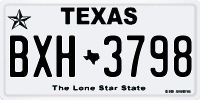 TX license plate BXH3798