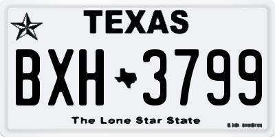 TX license plate BXH3799