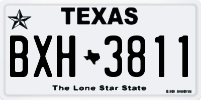 TX license plate BXH3811