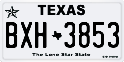 TX license plate BXH3853