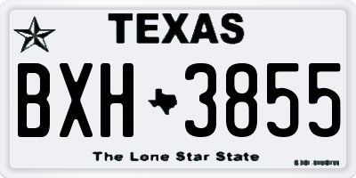 TX license plate BXH3855