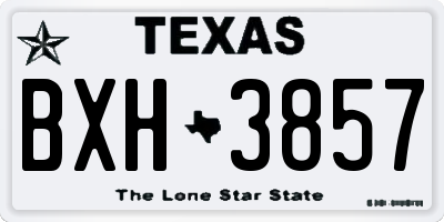 TX license plate BXH3857