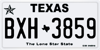 TX license plate BXH3859