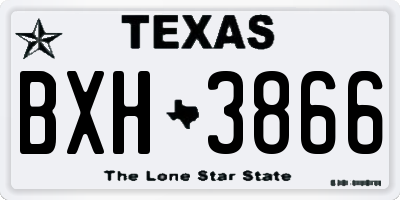 TX license plate BXH3866