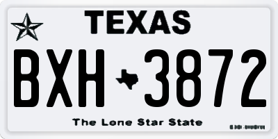 TX license plate BXH3872