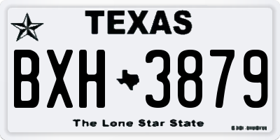 TX license plate BXH3879