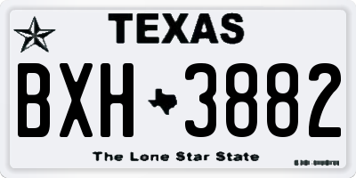 TX license plate BXH3882
