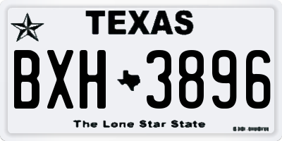 TX license plate BXH3896