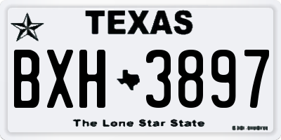 TX license plate BXH3897