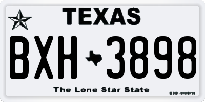 TX license plate BXH3898