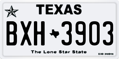 TX license plate BXH3903