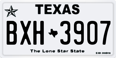 TX license plate BXH3907