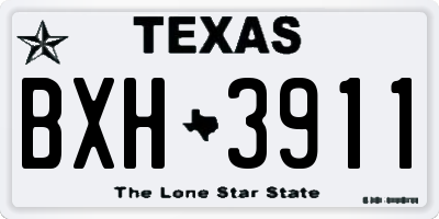 TX license plate BXH3911