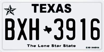 TX license plate BXH3916