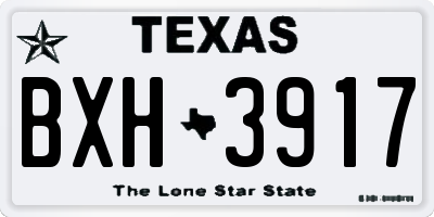 TX license plate BXH3917